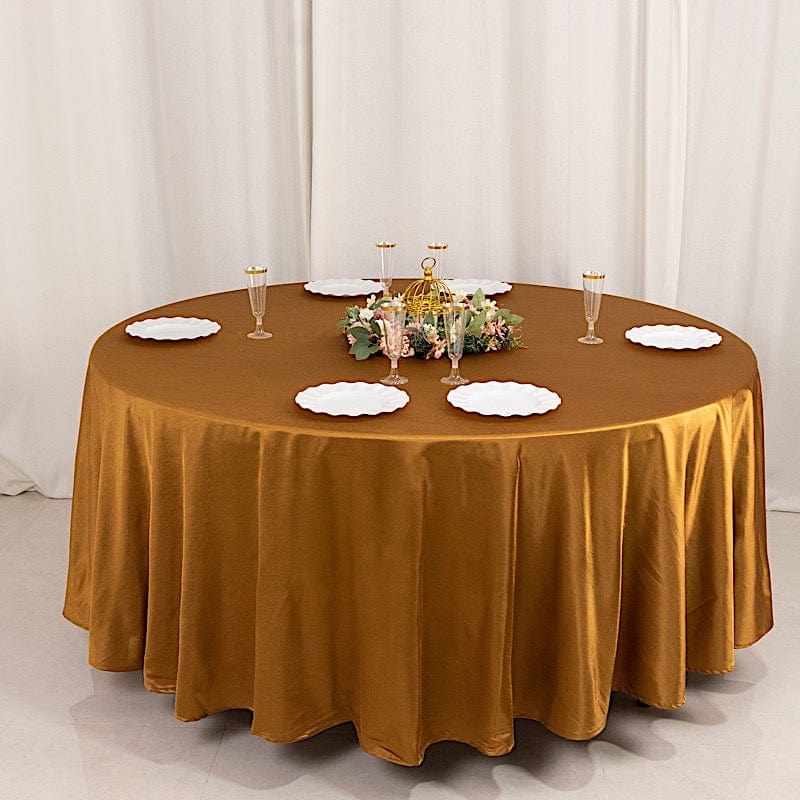 108" Shimmer Scuba Polyester Round Tablecloth