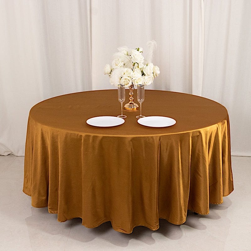 108" Shimmer Scuba Polyester Round Tablecloth