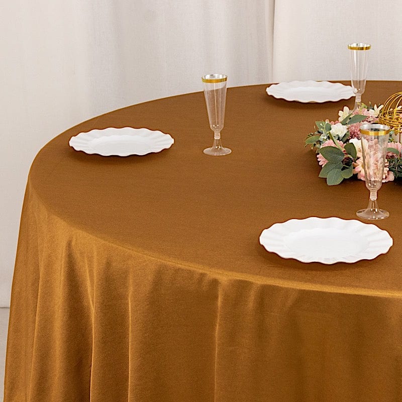 108" Shimmer Scuba Polyester Round Tablecloth