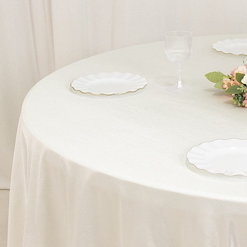 108" Shimmer Scuba Polyester Round Tablecloth