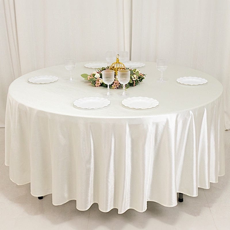 108" Shimmer Scuba Polyester Round Tablecloth