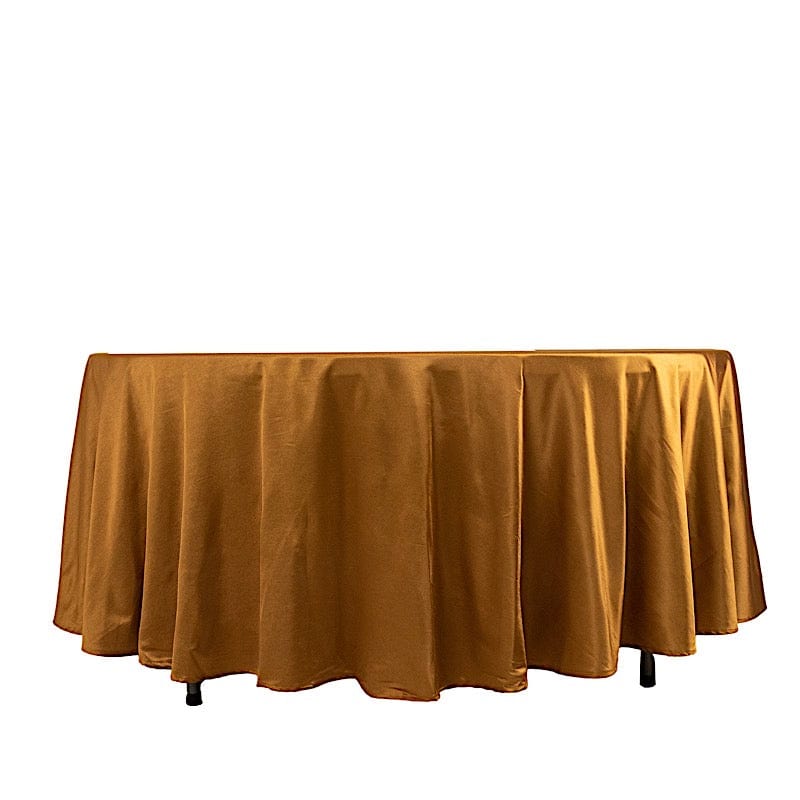 108" Shimmer Scuba Polyester Round Tablecloth TAB_SCUBA_SH_108_GOLD