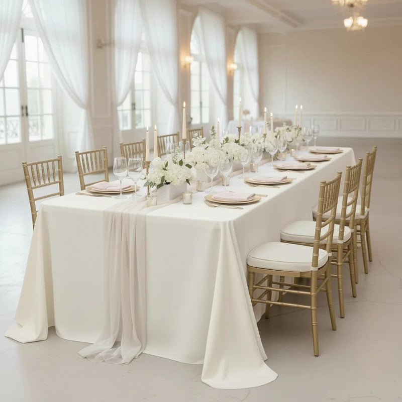 108" x 156" Extra Wide Polyester Rectangular Tablecloth