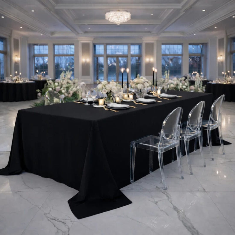 108" x 156" Extra Wide Scuba Polyester Rectangular Tablecloth