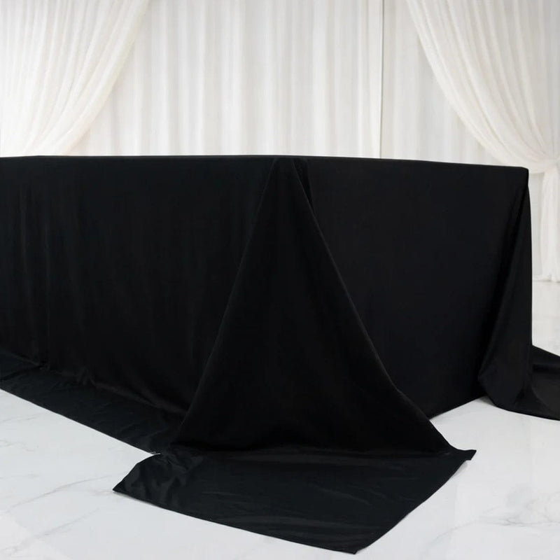 108" x 156" Extra Wide Scuba Polyester Rectangular Tablecloth