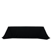 108" x 156" Extra Wide Scuba Polyester Rectangular Tablecloth TAB_SCUBA_108156_BLK