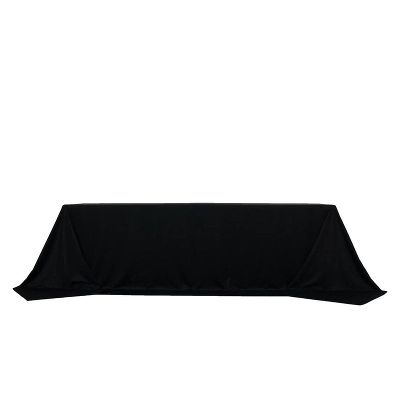 108" x 156" Extra Wide Scuba Polyester Rectangular Tablecloth TAB_SCUBA_108156_BLK