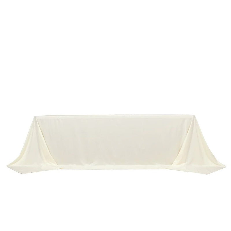 108" x 156" Extra Wide Scuba Polyester Rectangular Tablecloth TAB_SCUBA_108156_IVR