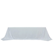 108" x 156" Extra Wide Scuba Polyester Rectangular Tablecloth TAB_SCUBA_108156_WHT