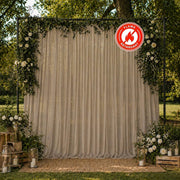 10ft x 10ft Chiffon Sheer Backdrop Curtain Panel Draping Fabric