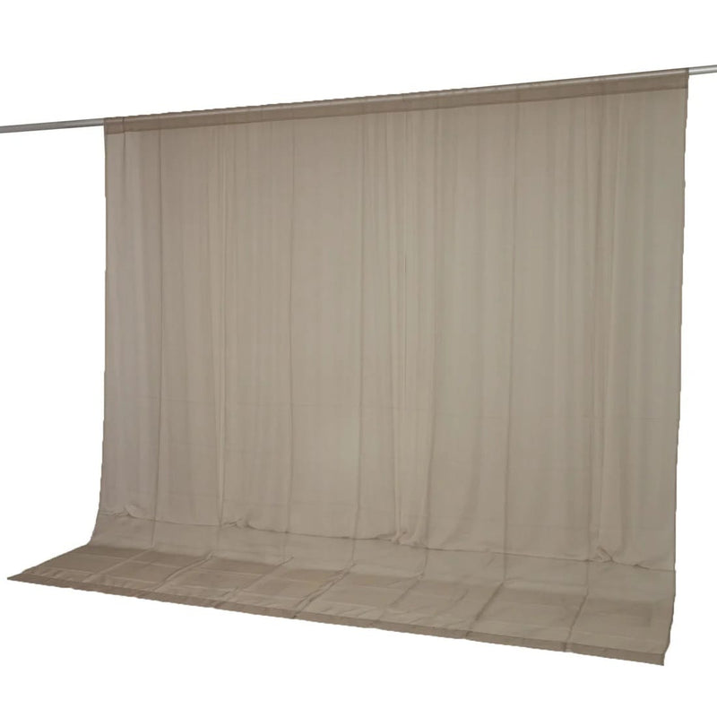 10ft x 10ft Chiffon Sheer Backdrop Curtain Panel Draping Fabric
