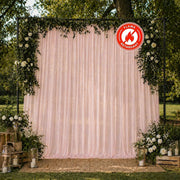 10ft x 10ft Chiffon Sheer Backdrop Curtain Panel Draping Fabric