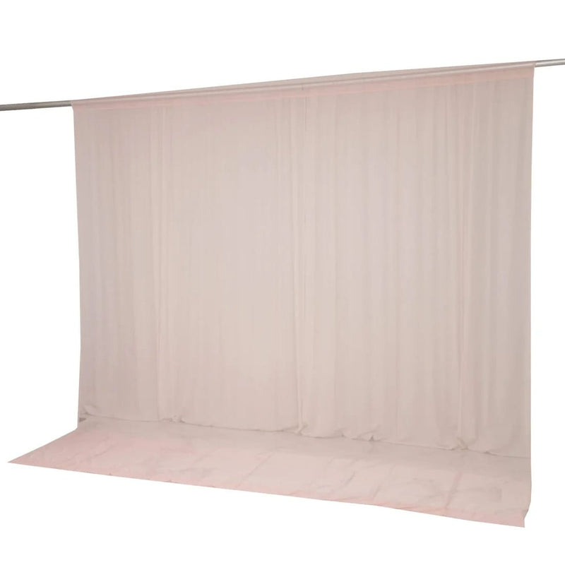 10ft x 10ft Chiffon Sheer Backdrop Curtain Panel Draping Fabric
