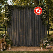 10ft x 10ft Chiffon Sheer Backdrop Curtain Panel Draping Fabric