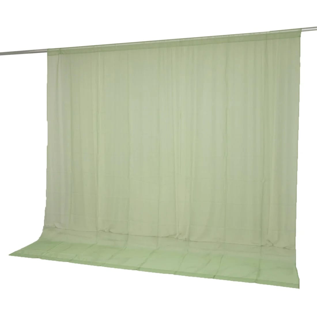 10ft x 10ft Chiffon Sheer Backdrop Curtain Panel Draping Fabric