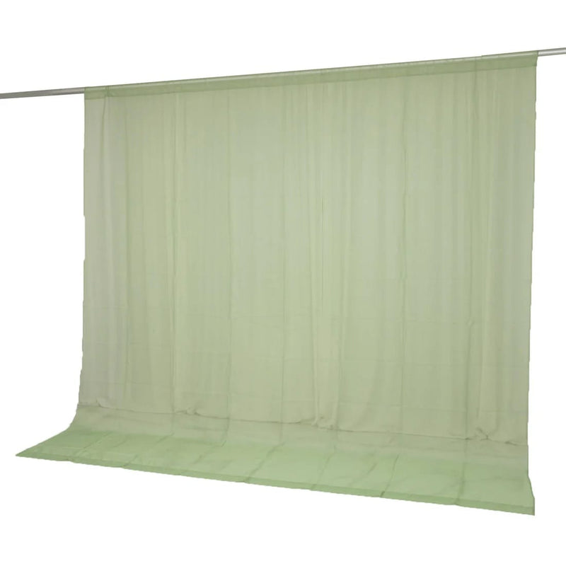 10ft x 10ft Chiffon Sheer Backdrop Curtain Panel Draping Fabric