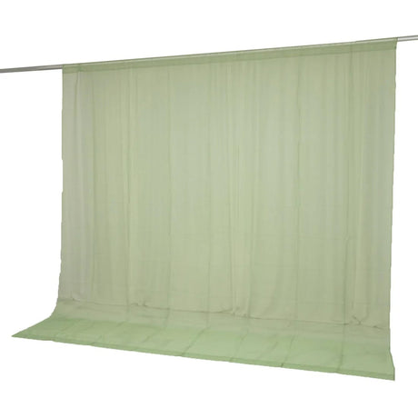 10ft x 10ft Chiffon Sheer Backdrop Curtain Panel Draping Fabric