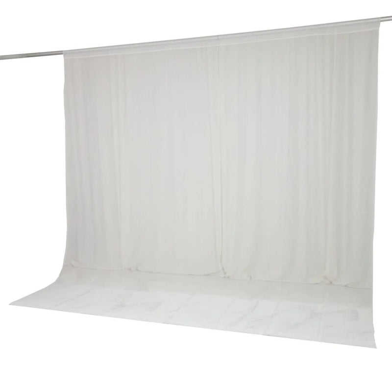 10ft x 10ft Chiffon Sheer Backdrop Curtain Panel Draping Fabric