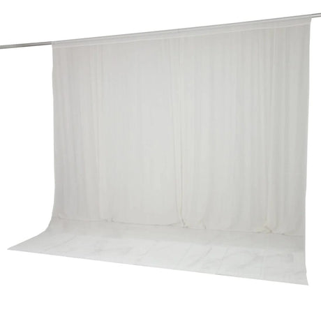 10ft x 10ft Chiffon Sheer Backdrop Curtain Panel Draping Fabric