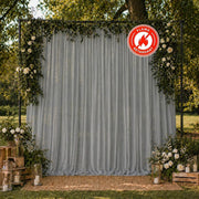 10ft x 10ft Chiffon Sheer Backdrop Curtain Panel Draping Fabric