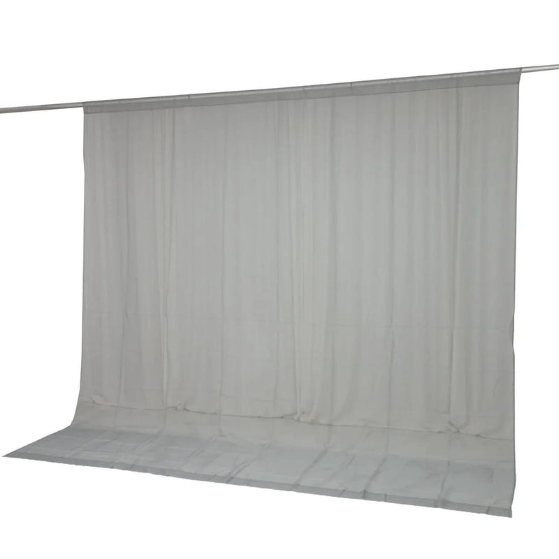10ft x 10ft Chiffon Sheer Backdrop Curtain Panel Draping Fabric