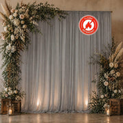 10ft x 10ft Chiffon Sheer Backdrop Curtain Panel Draping Fabric