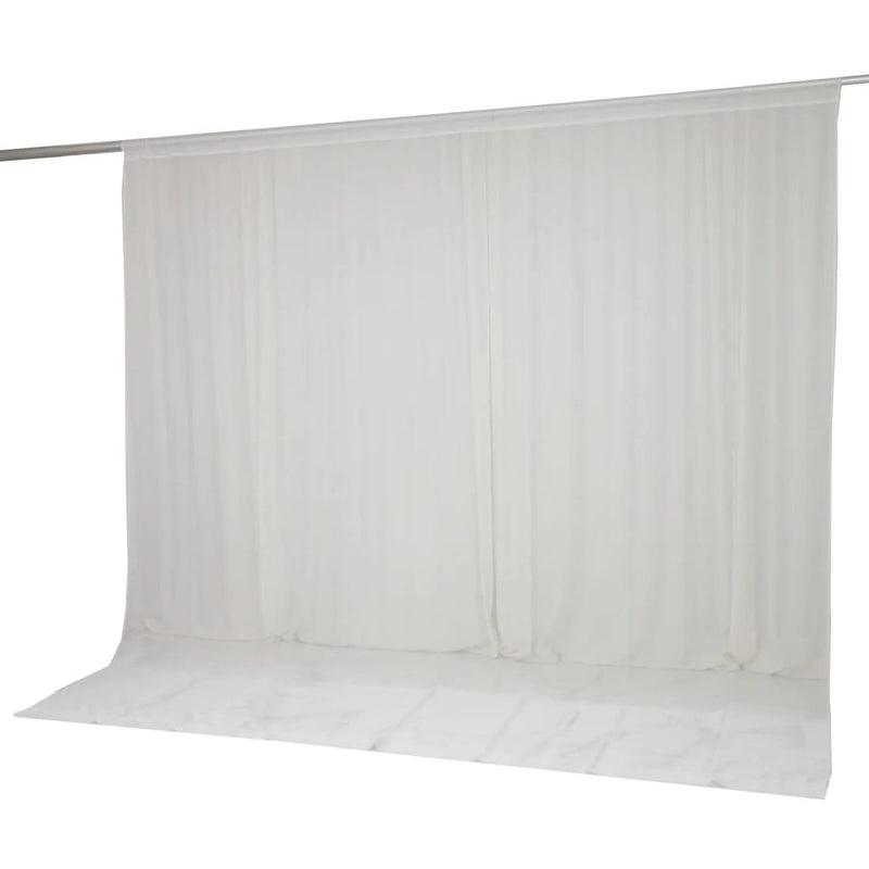 10ft x 10ft Chiffon Sheer Backdrop Curtain Panel Draping Fabric