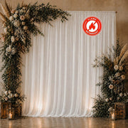 10ft x 10ft Chiffon Sheer Backdrop Curtain Panel Draping Fabric