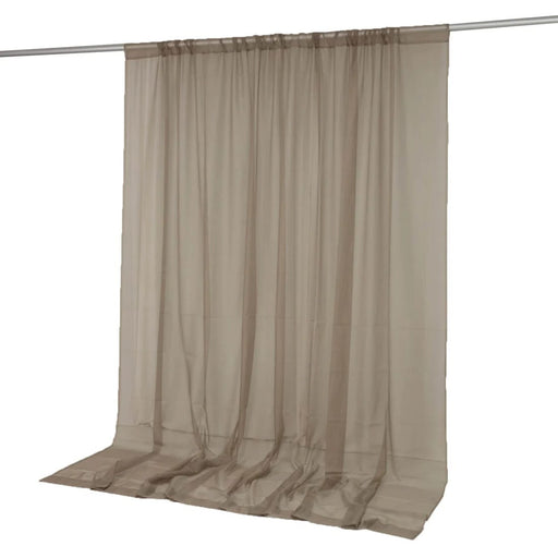 10ft x 10ft Chiffon Sheer Backdrop Curtain Panel Draping Fabric CUR_PANORGZ_10X10_010