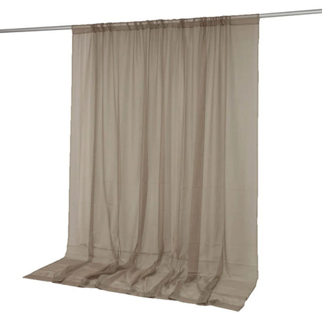 10ft x 10ft Chiffon Sheer Backdrop Curtain Panel Draping Fabric CUR_PANORGZ_10X10_010
