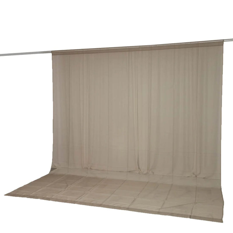 10ft x 12ft Chiffon Sheer Backdrop Curtain Panel Draping Fabric