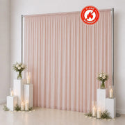10ft x 12ft Chiffon Sheer Backdrop Curtain Panel Draping Fabric