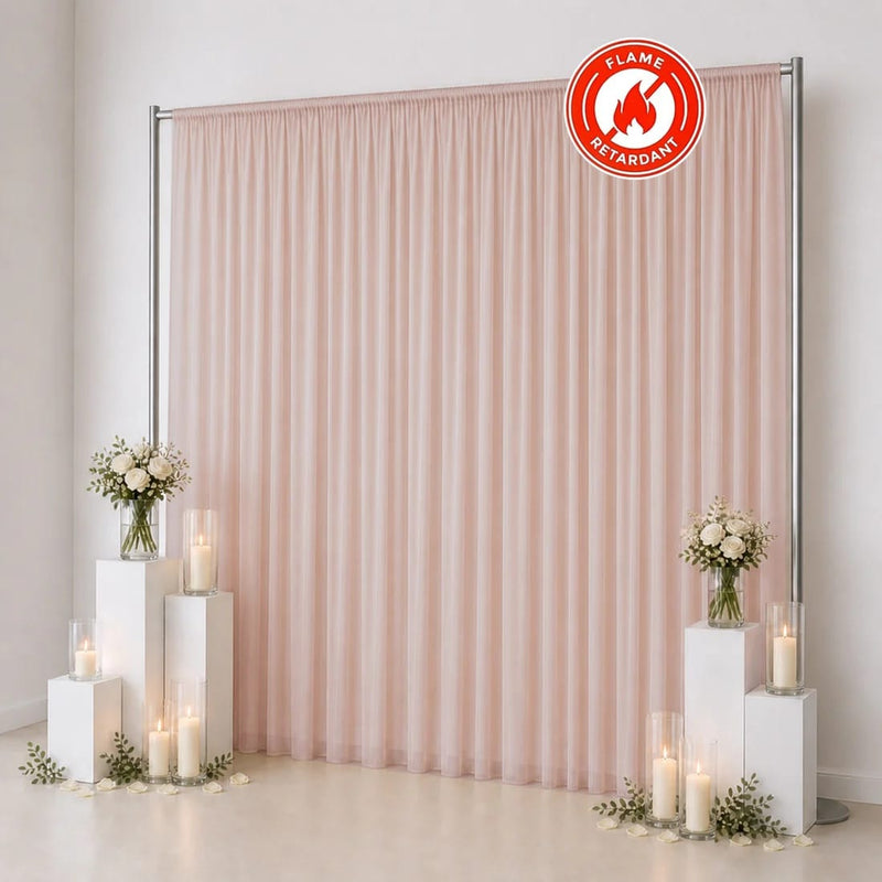 10ft x 12ft Chiffon Sheer Backdrop Curtain Panel Draping Fabric