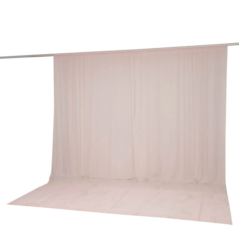 10ft x 12ft Chiffon Sheer Backdrop Curtain Panel Draping Fabric