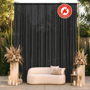 10ft x 12ft Chiffon Sheer Backdrop Curtain Panel Draping Fabric