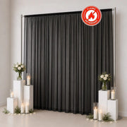 10ft x 12ft Chiffon Sheer Backdrop Curtain Panel Draping Fabric