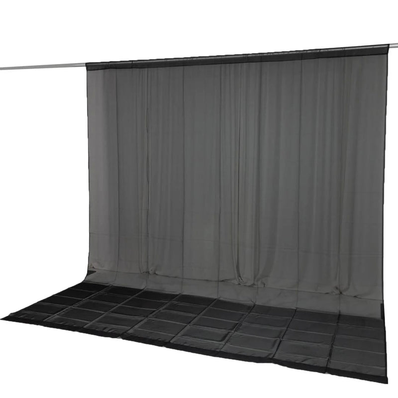 10ft x 12ft Chiffon Sheer Backdrop Curtain Panel Draping Fabric