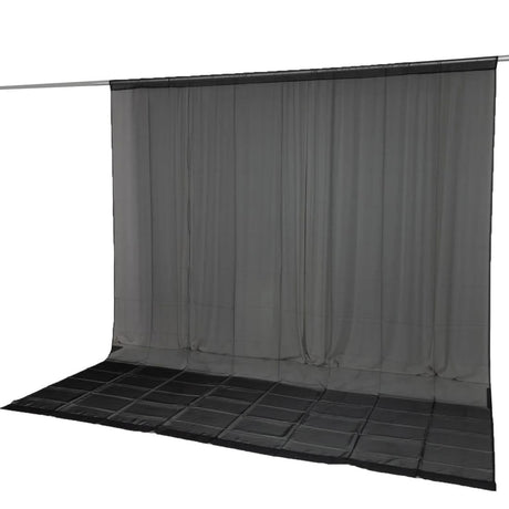 10ft x 12ft Chiffon Sheer Backdrop Curtain Panel Draping Fabric