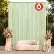 10ft x 12ft Chiffon Sheer Backdrop Curtain Panel Draping Fabric