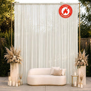 10ft x 12ft Chiffon Sheer Backdrop Curtain Panel Draping Fabric