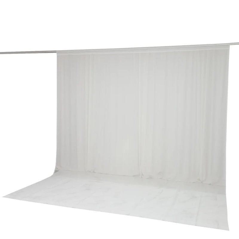 10ft x 12ft Chiffon Sheer Backdrop Curtain Panel Draping Fabric