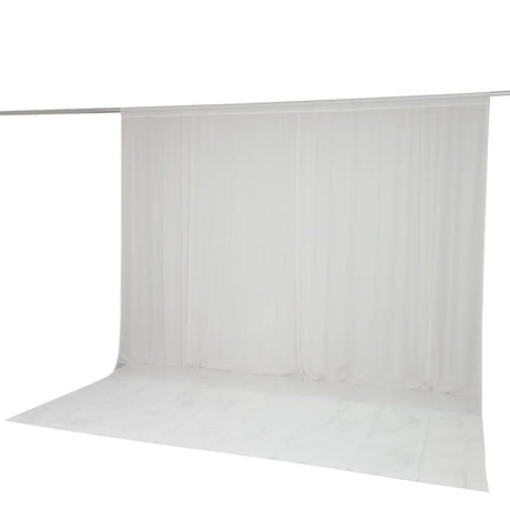 10ft x 12ft Chiffon Sheer Backdrop Curtain Panel Draping Fabric