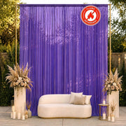 10ft x 12ft Chiffon Sheer Backdrop Curtain Panel Draping Fabric