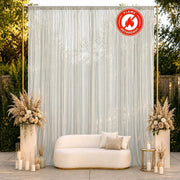 10ft x 12ft Chiffon Sheer Backdrop Curtain Panel Draping Fabric
