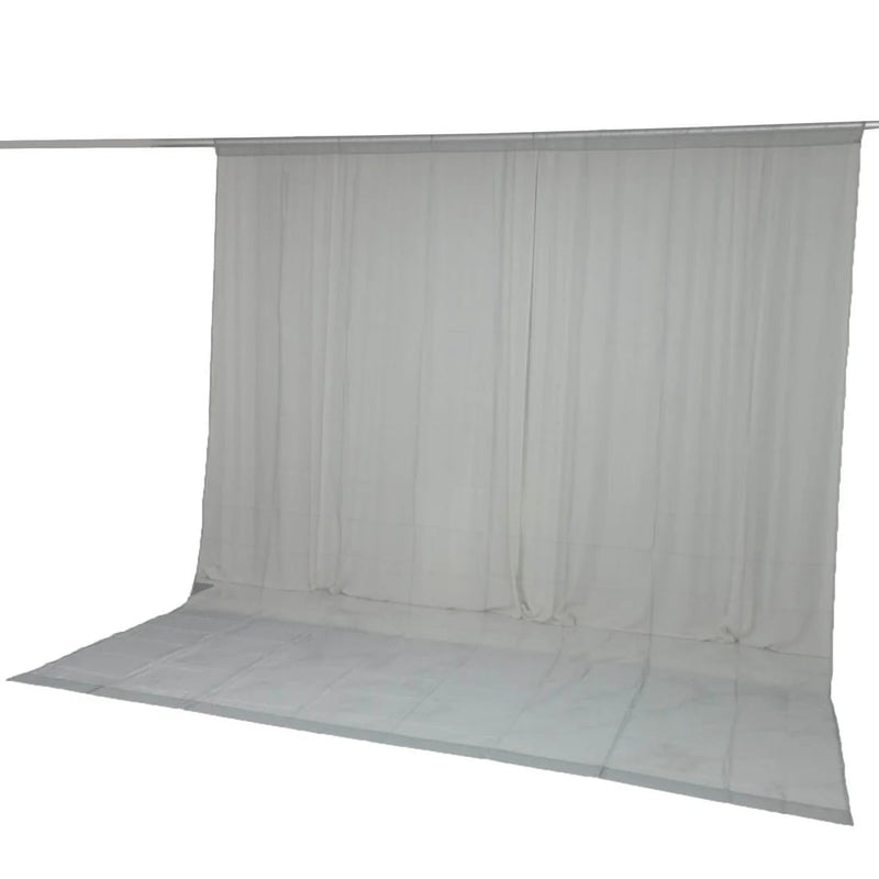 10ft x 12ft Chiffon Sheer Backdrop Curtain Panel Draping Fabric