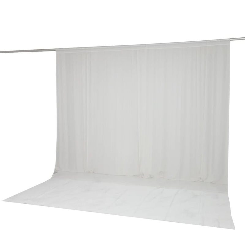 10ft x 12ft Chiffon Sheer Backdrop Curtain Panel Draping Fabric