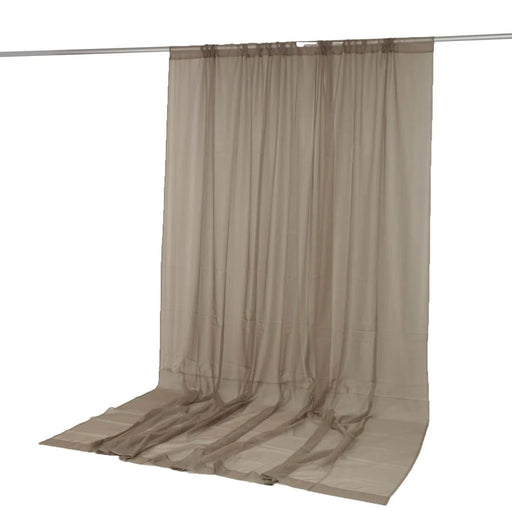 10ft x 12ft Chiffon Sheer Backdrop Curtain Panel Draping Fabric CUR_PANORGZ_10X12_010