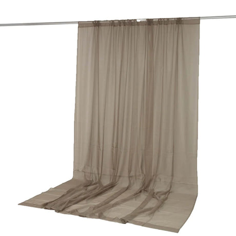10ft x 12ft Chiffon Sheer Backdrop Curtain Panel Draping Fabric CUR_PANORGZ_10X12_010