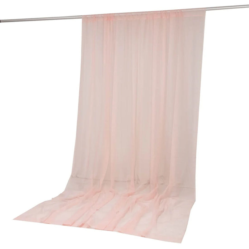 10ft x 12ft Chiffon Sheer Backdrop Curtain Panel Draping Fabric CUR_PANORGZ_10X12_046