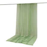 10ft x 12ft Chiffon Sheer Backdrop Curtain Panel Draping Fabric CUR_PANORGZ_10X12_GRN